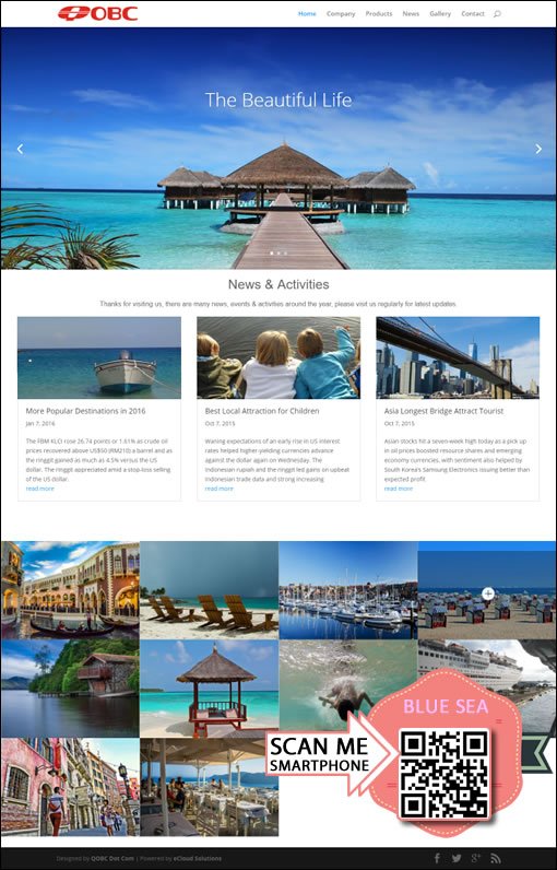 Blue Sea Modern gorgeous full width banner design